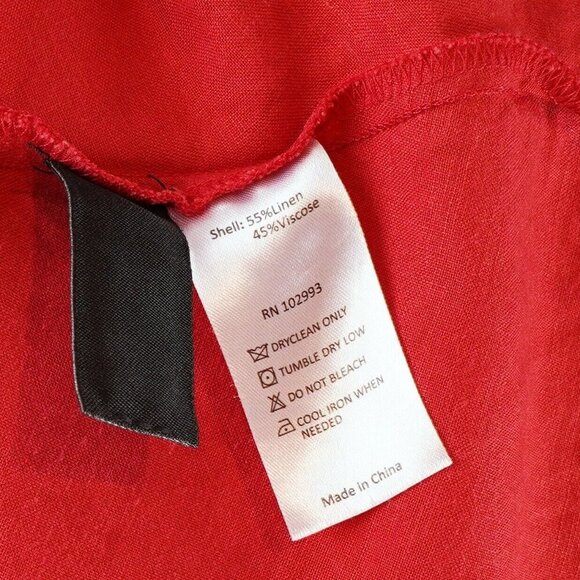 Marissa Webb Off Shoulder Linen Belted Ruffled Sun Dress - Size Large - EUC - Picture 5 of 7